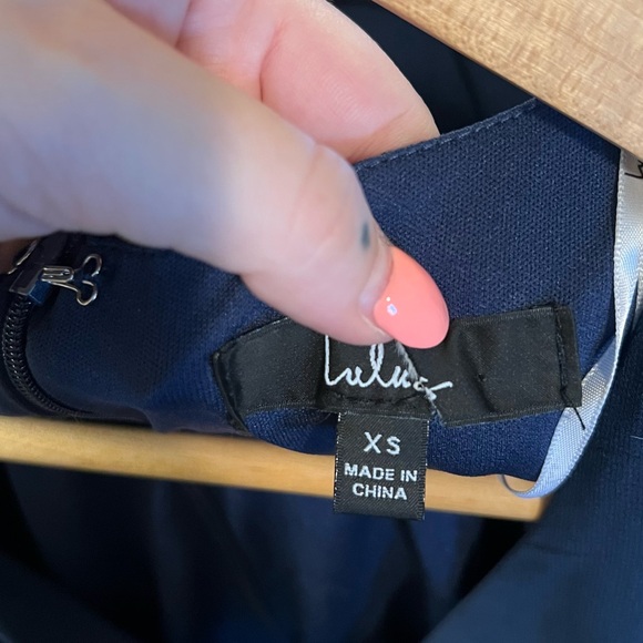 Lulus Navy Ruffled Mini Dress - Picture 3 of 6